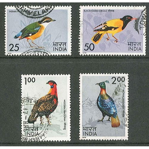 1532 - India; 1975 Birds set (4) f.u., SG 763-6 cat.£10.75.