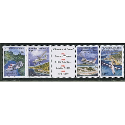 1397 - French Colonies; Polynesia; 1998 Aviation strip (4 + label) u.m., cat.£14½.... 