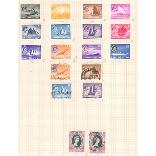 1763 - Singapore; 1948-66 used and m.m. seln. on three pages, cat.£86. (53)