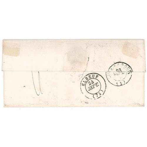 1377 - France; 1846 cover Paris Elbeuf sur Seine.