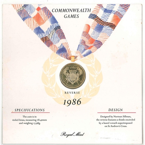 1041 - Coins; UK; 1986 Commonwealth Games £2 in folder.