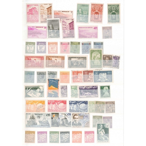 276 - Monaco; 1923-80 m.m./u.m. and used range on stockleaves, all-different. Cat.£228 a few years a... 