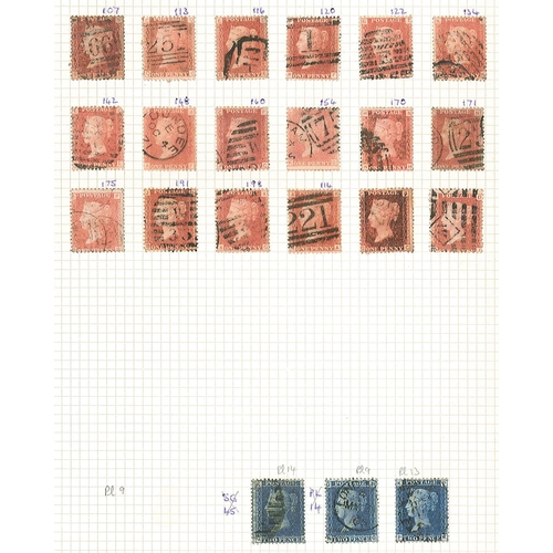 331 - UK; 1840-1900 used collection on pages, from 1840 Penny Black (fine 3-margin, red MC), few other lin... 