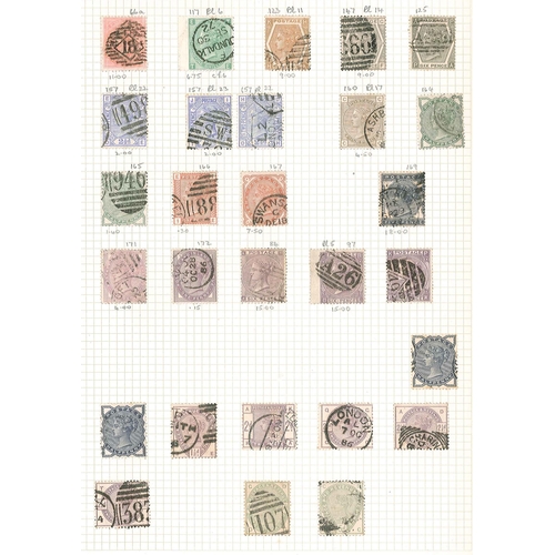 331 - UK; 1840-1900 used collection on pages, from 1840 Penny Black (fine 3-margin, red MC), few other lin... 