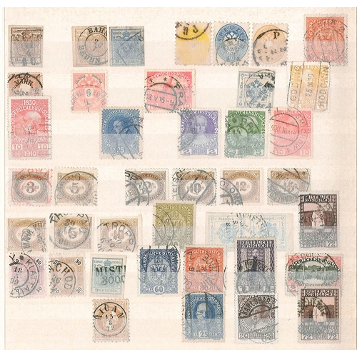 1281 - Czechoslovakia; 1918-c.1968 (and a few earlier postmarks) mint and used mix in stockbook. Interestin... 