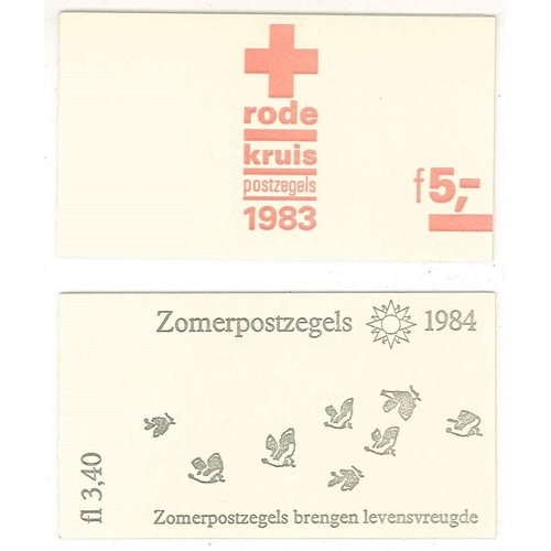 1654 - Netherlands; Booklets; 1983 Red Cross 5g bkt., and 1984 Birds 3g40 bkt., both mint. SG SB90-91 cat.&... 