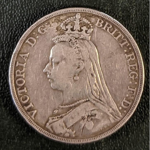 1192 - Coins; UK; 1890 crown, F.