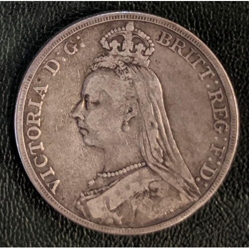 1189 - Coins; UK; 1889 crown, fine.