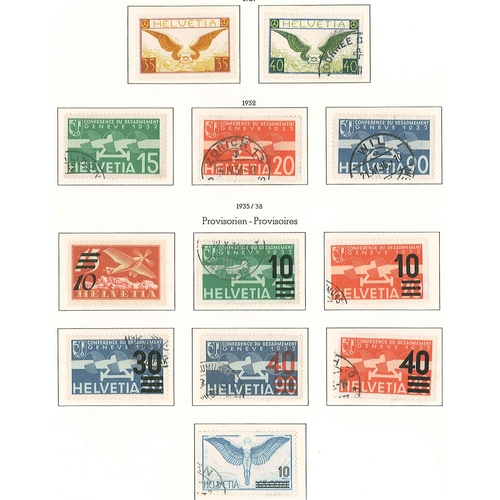 254 - Switzerland; 1923-44 poor to fine mint and used seln. of air issues, some in sets. Includes 1923-40 ... 