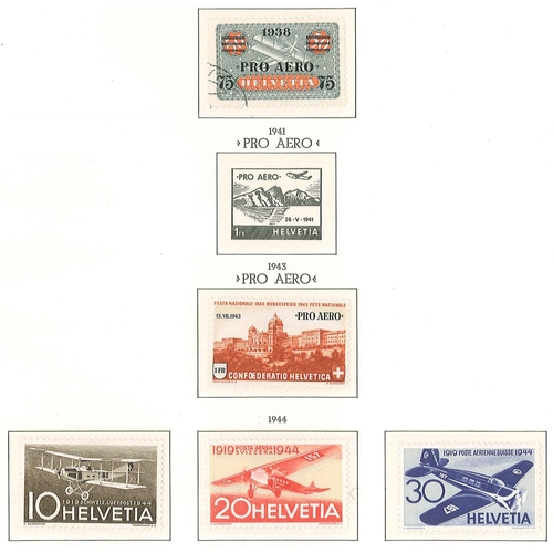 254 - Switzerland; 1923-44 poor to fine mint and used seln. of air issues, some in sets. Includes 1923-40 ... 