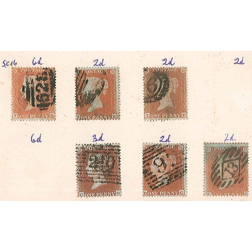 279 - UK; 1841-70 small and old remainder club book of mainly penny reds used, the bulk of these penny sta... 