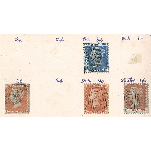 279 - UK; 1841-70 small and old remainder club book of mainly penny reds used, the bulk of these penny sta... 