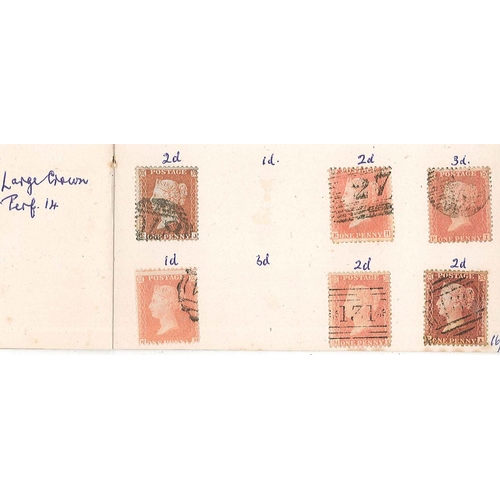 279 - UK; 1841-70 small and old remainder club book of mainly penny reds used, the bulk of these penny sta... 