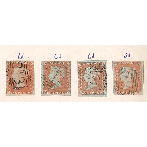 279 - UK; 1841-70 small and old remainder club book of mainly penny reds used, the bulk of these penny sta... 