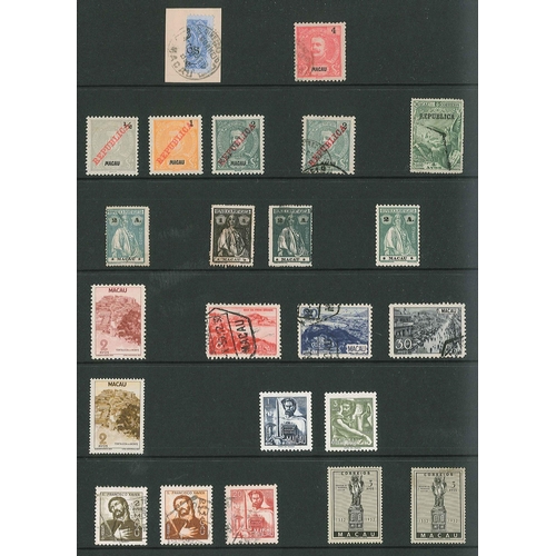 206 - Macau; 1884-1993 mint and used collection on stockleaves. Better items inc. 1884-85 several better v... 