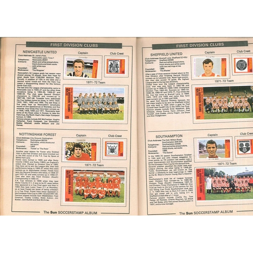 374 - UK Cinderellas; Football Encyclopaedia & Soccerstamp Album 1971-72 softcover book published by T... 