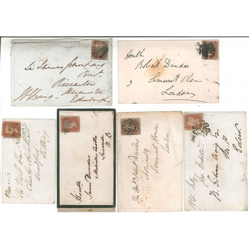 362 - UK Postal History; 1841 (6), 1842 (3), 1843 (7), and 1844 (2) seln. of covers with Penny Red Imperfs... 