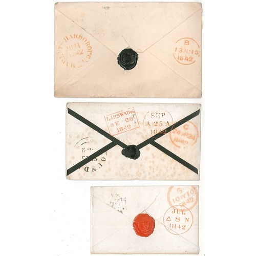 362 - UK Postal History; 1841 (6), 1842 (3), 1843 (7), and 1844 (2) seln. of covers with Penny Red Imperfs... 