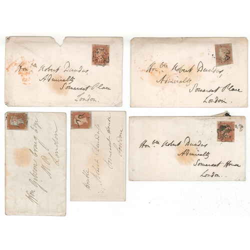 362 - UK Postal History; 1841 (6), 1842 (3), 1843 (7), and 1844 (2) seln. of covers with Penny Red Imperfs... 