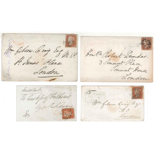 362 - UK Postal History; 1841 (6), 1842 (3), 1843 (7), and 1844 (2) seln. of covers with Penny Red Imperfs... 