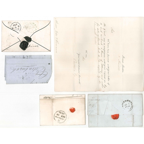 364 - UK Covers; 1845-68 mixed selection of covers/entires all with Twopence Blue adhesives of various iss... 