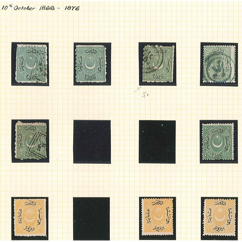 261 - Turkey; 1865-76 fine collection written-up on pages of the Star and Crescent issues. Majority is min... 