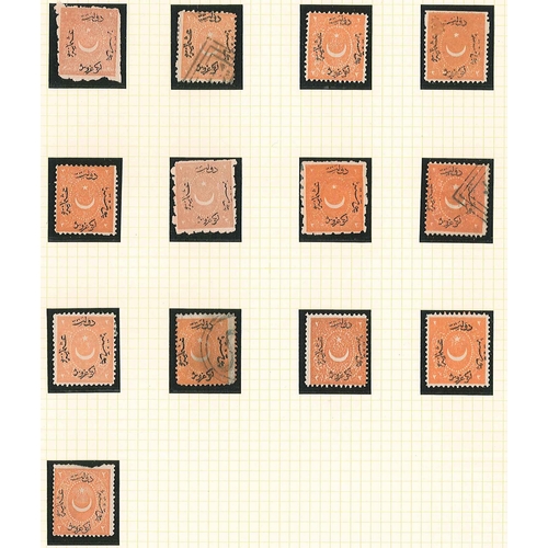 261 - Turkey; 1865-76 fine collection written-up on pages of the Star and Crescent issues. Majority is min... 