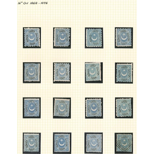 261 - Turkey; 1865-76 fine collection written-up on pages of the Star and Crescent issues. Majority is min... 