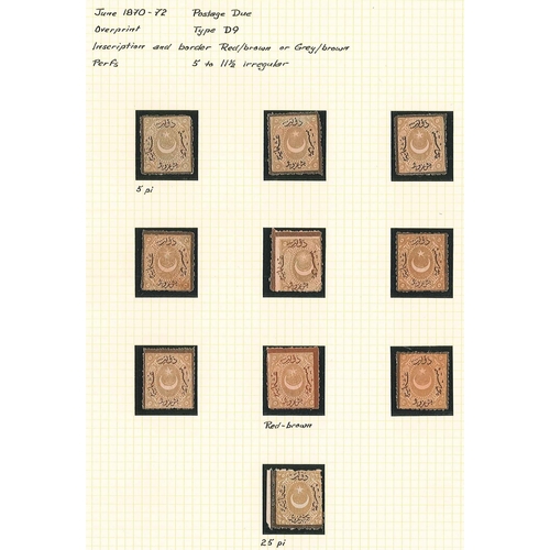 261 - Turkey; 1865-76 fine collection written-up on pages of the Star and Crescent issues. Majority is min... 