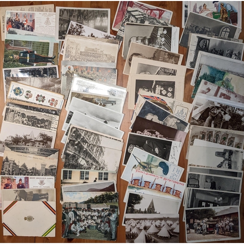 105 - Postcards; Military; very mixed bundle - some common but others more unusual, some damaged but mainl... 