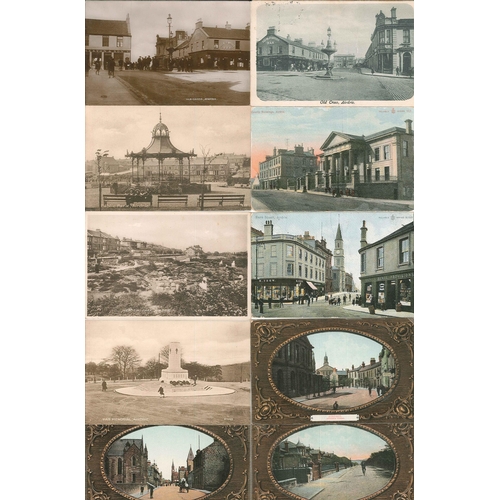 102 - Postcards; Scotland; Airdrie; seln. of cards comprising ten of same series plus seven other views. A... 