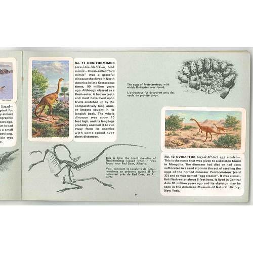 1174 - Trade Cards; Brooke Bond (Canada); 1965 Dinosaurs set (48) stuck in to printed album. Cat.£132.... 