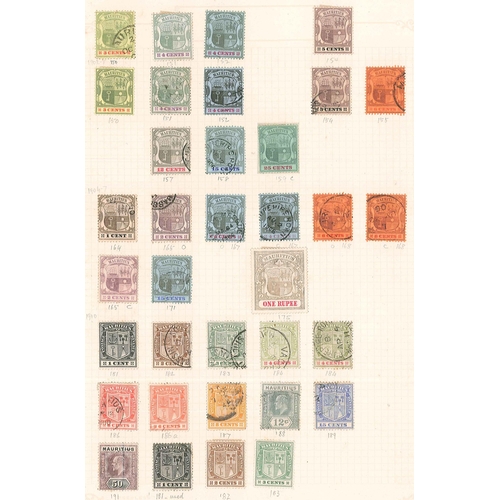 213 - Mauritius; 1860-1946 mint and used collection on pages, mainly good/fine but some with faults. Inclu... 