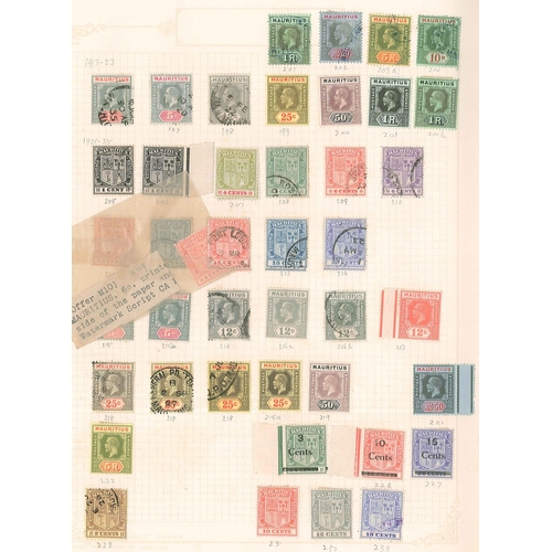 213 - Mauritius; 1860-1946 mint and used collection on pages, mainly good/fine but some with faults. Inclu... 