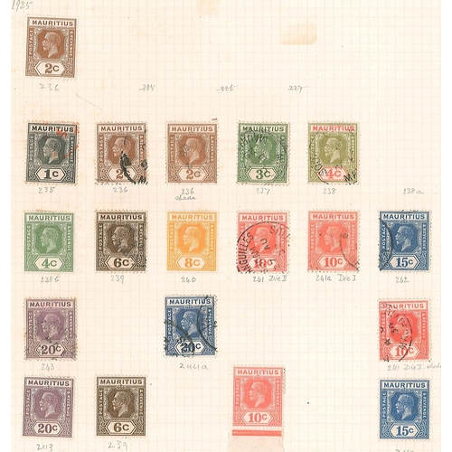 213 - Mauritius; 1860-1946 mint and used collection on pages, mainly good/fine but some with faults. Inclu... 