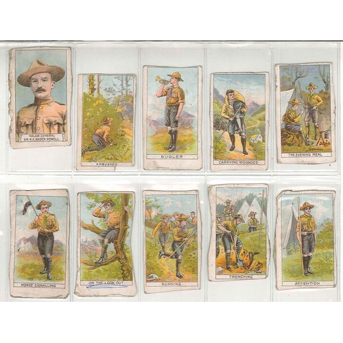 1182 - Trade Cards; James Pascall Ltd.; 1912 Boy Scout Series seln. of 11 different and 9 dupl. in quite va... 