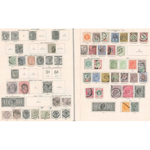 391 - UK Mixed Lots; 1841-1934 small colln. on leaves, mostly used, mixed condition, with better and highe... 