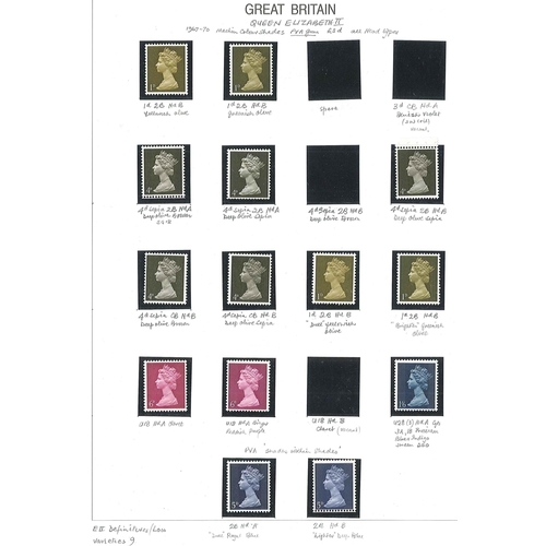 379 - UK Collections; 1952-70 unmounted mint collection in album with commems complete inc. phosphors, def... 