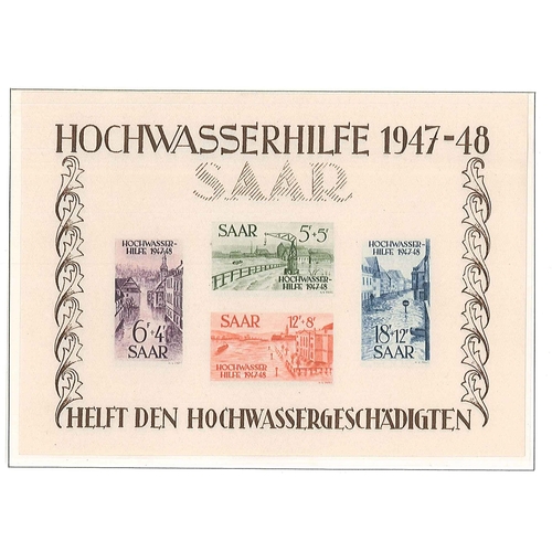 232 - Saar; 1947-59 mint collection on Lighthouse hingeless pages, complete as per spaces provided. Includ... 