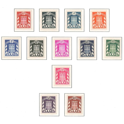 232 - Saar; 1947-59 mint collection on Lighthouse hingeless pages, complete as per spaces provided. Includ... 