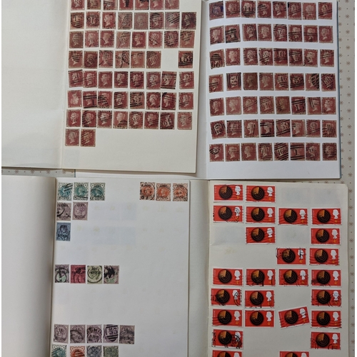 395 - UK Mixed Lots; box of 39 jotters with many 1,000s of used stamps, often highly duplicated. A bit of ... 