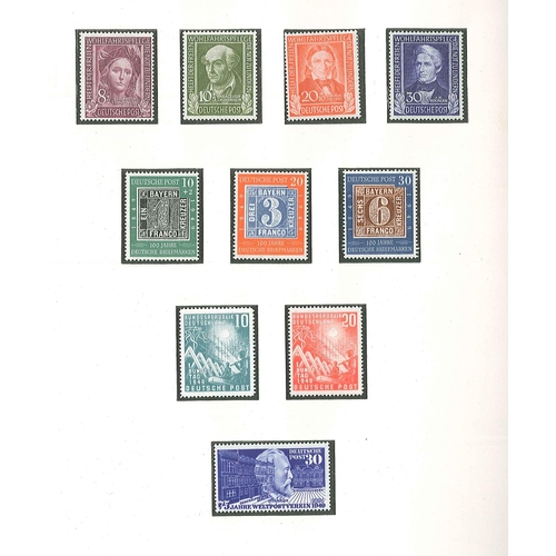 177 - Germany; West Germany; 1949-85 mint collection in two Lindner hingeless albums (old style pages to 1... 