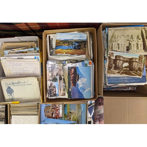 97 - Postcards; a big bulk lot of cards, majority modern, though some older - UK and foreign, used and un... 