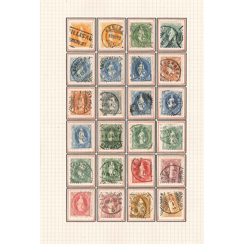 253 - Switzerland; 1855-1962 mint and used colln. in album. Includes several 1855-62 Seated Helvetias, 186... 