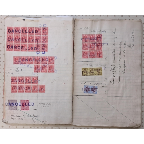 327 - UK; Savings Bank; 1904-47 ledger (sparse from about 1920 onwards) with thousands of mainly low value... 