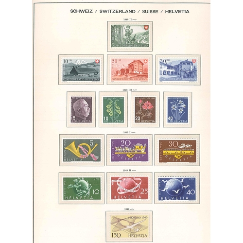 257 - Switzerland; 1945-82 mint collection in Schaubek hingeless album, almost completely filled for that ... 