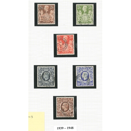 382 - UK Collections; 1840-1964 (a few later defins) used colln. in album from 1840 Penny Black (2 margin)... 