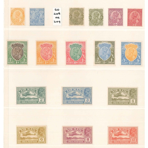 195 - India; 1874-1946 attractive mint collection in album. Includes 1874 9p (2) and 1r, 1882-90 set (11 +... 