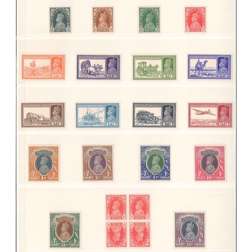 195 - India; 1874-1946 attractive mint collection in album. Includes 1874 9p (2) and 1r, 1882-90 set (11 +... 