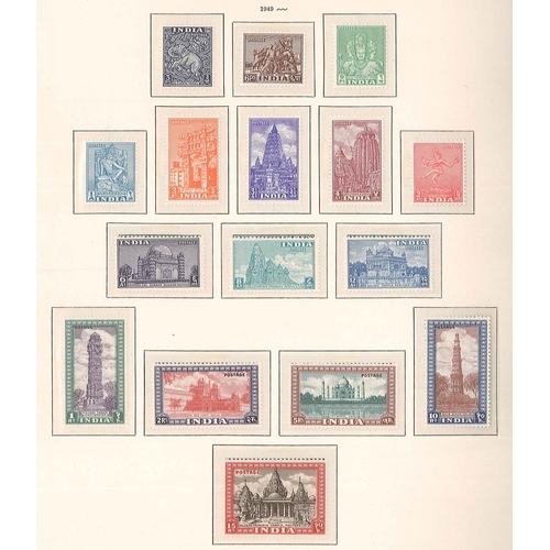 197 - India; 1947-83 mint collection in Schaubek hingeless album, almost complete per printed spaces. Incl... 